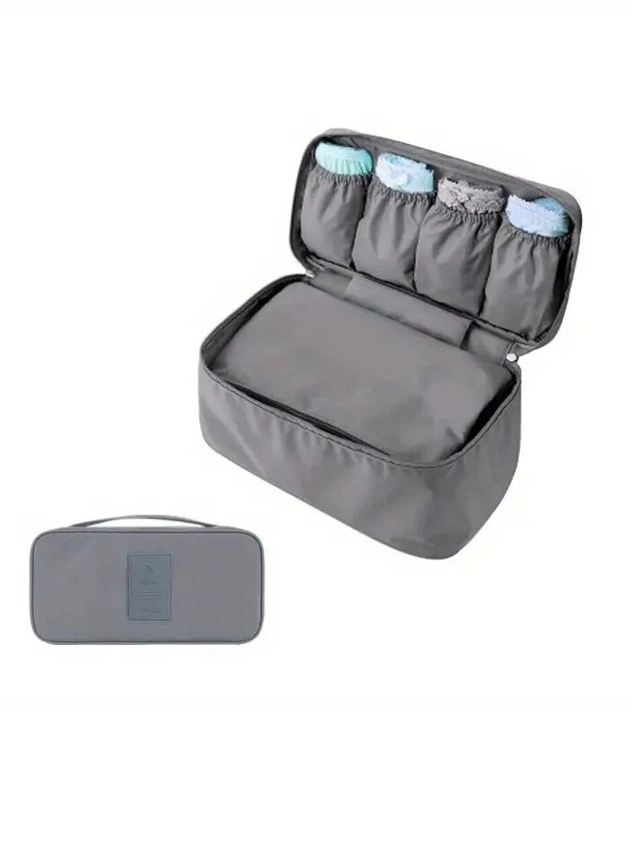 Underwear Storage Bag, Portable Multipurpose Storage Bag, Lightweight Handbag Luggage Traveling Bag, Dustproof Durable Underwear Organizer For Outdoor Traveling, (1pc, Grey)