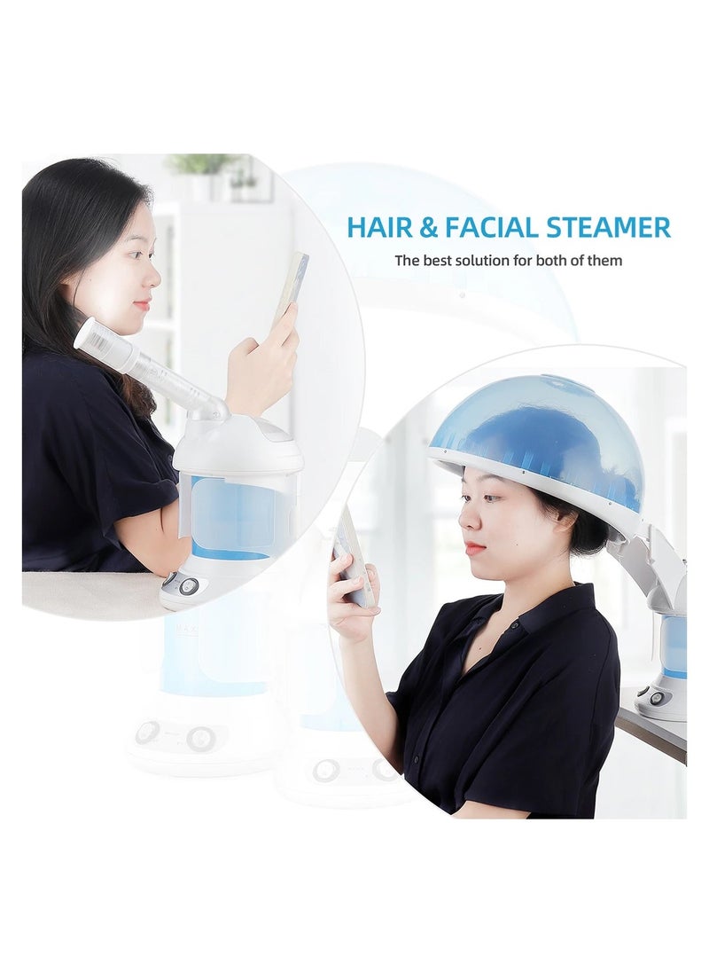 2 In1 Hot Hair Humidifier & Facial Steamer Professional Facial Heating Air Mist Steamer Salon Vaporizer Skin Cleansing With Box
