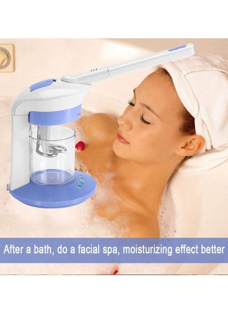 Portable Home Use 2 in 1 Hot Mist Facial Steamer Humidifier Ozone Hair Facial Steamer Skin Care Facial Atomizer Multifunctional Tool