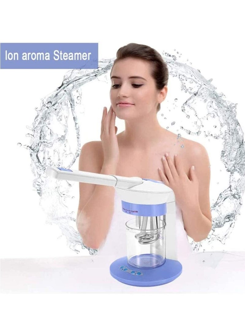 Portable Home Use 2 in 1 Hot Mist Facial Steamer Humidifier Ozone Hair Facial Steamer Skin Care Facial Atomizer Multifunctional Tool