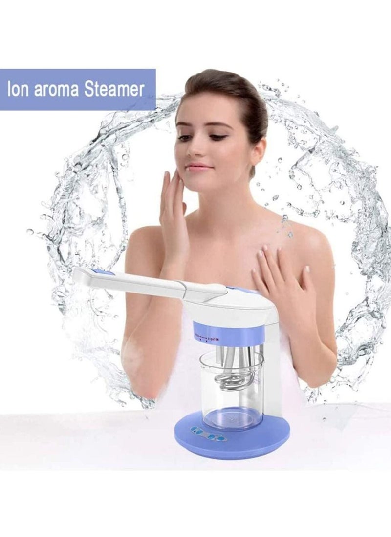 Portable Home Use 2 in 1 Hot Mist Facial Steamer Humidifier Ozone Hair Facial Steamer Skin Care Facial Atomizer Multifunctional Tool