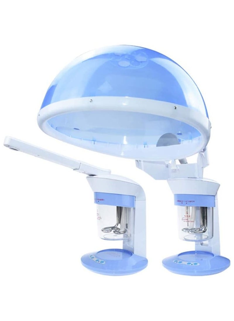 Portable Home Use 2 in 1 Hot Mist Facial Steamer Humidifier Ozone Hair Facial Steamer Skin Care Facial Atomizer Multifunctional Tool