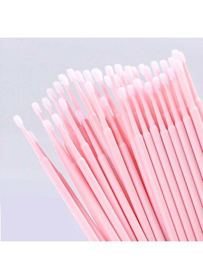 Micro Applicator Brushes,Jassins Microswabs For Eyelash Extensions,Disposable 2Mm Precision Mascara Swab,For Cleaning And Applying Makeup (Light Pink)