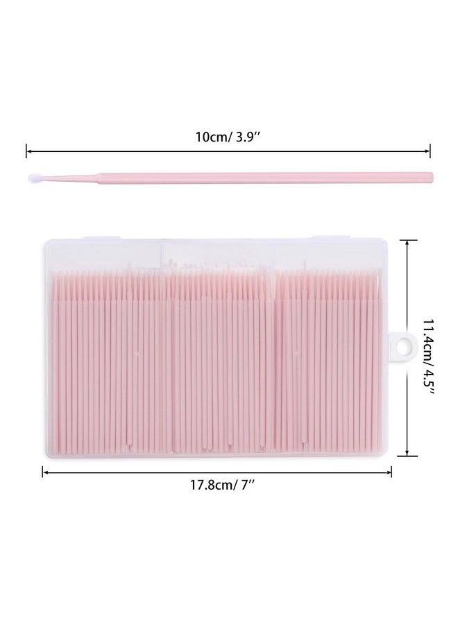 Micro Applicator Brushes,Jassins Microswabs For Eyelash Extensions,Disposable 2Mm Precision Mascara Swab,For Cleaning And Applying Makeup (Light Pink)