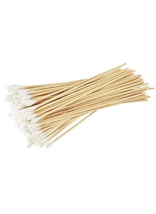 200Pcs 6 Inch Long Cotton Swabs With Wood Handles Single Tip Cotton Tipped Applicator