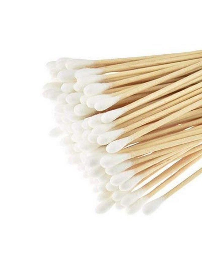 200Pcs 6 Inch Long Cotton Swabs With Wood Handles Single Tip Cotton Tipped Applicator