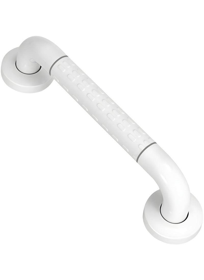 Bathroom and Shower Safety Grab Rail, 35 cm, White Stainless Steel and Nylon