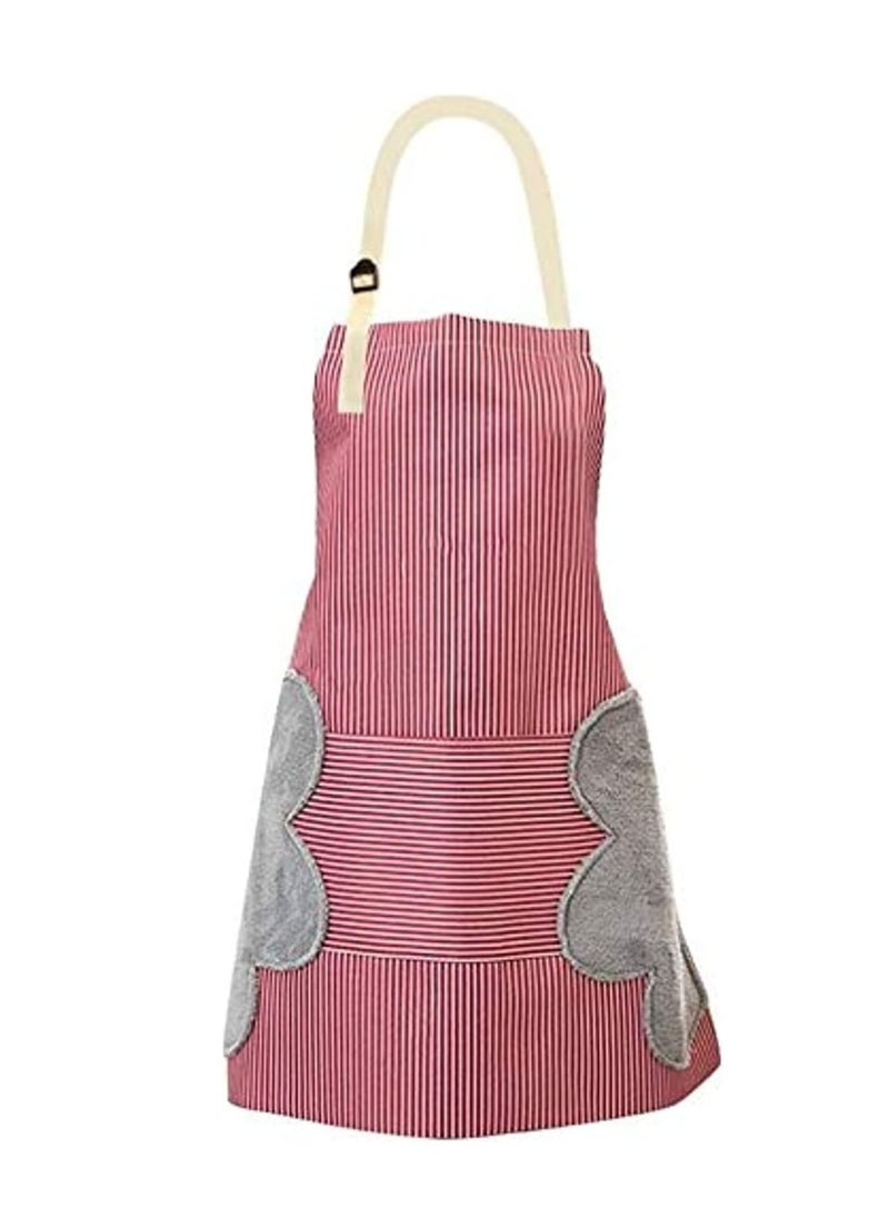 Adjustable Apron With Pockets Red 76cm