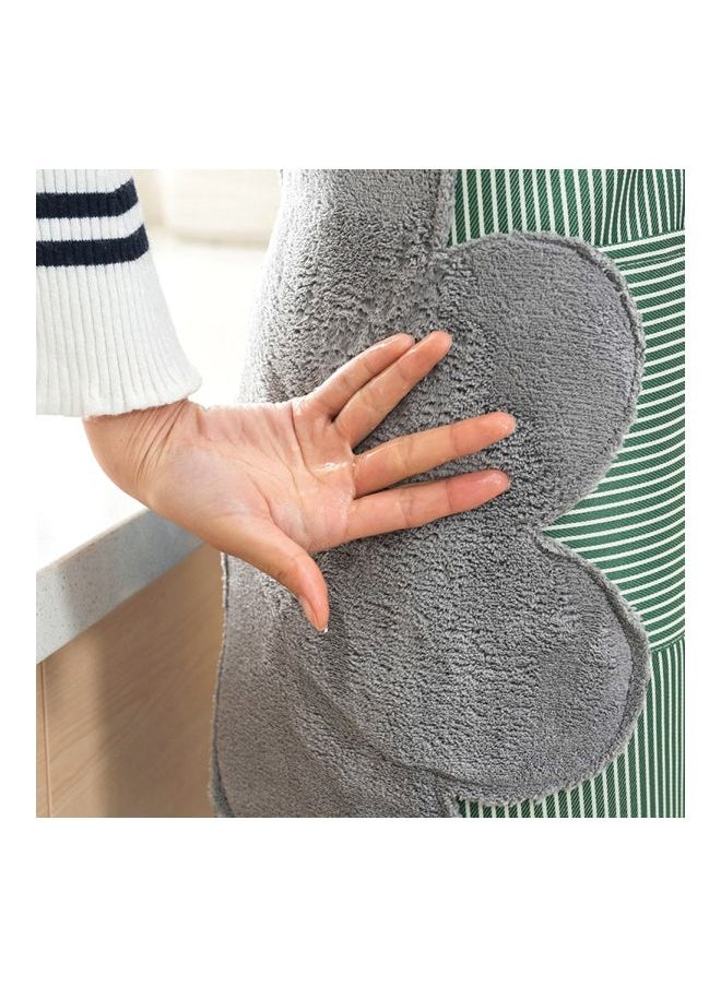 Waterproof And Oil-Proof Apron With Front Pocket Green/Grey 70x72centimeter