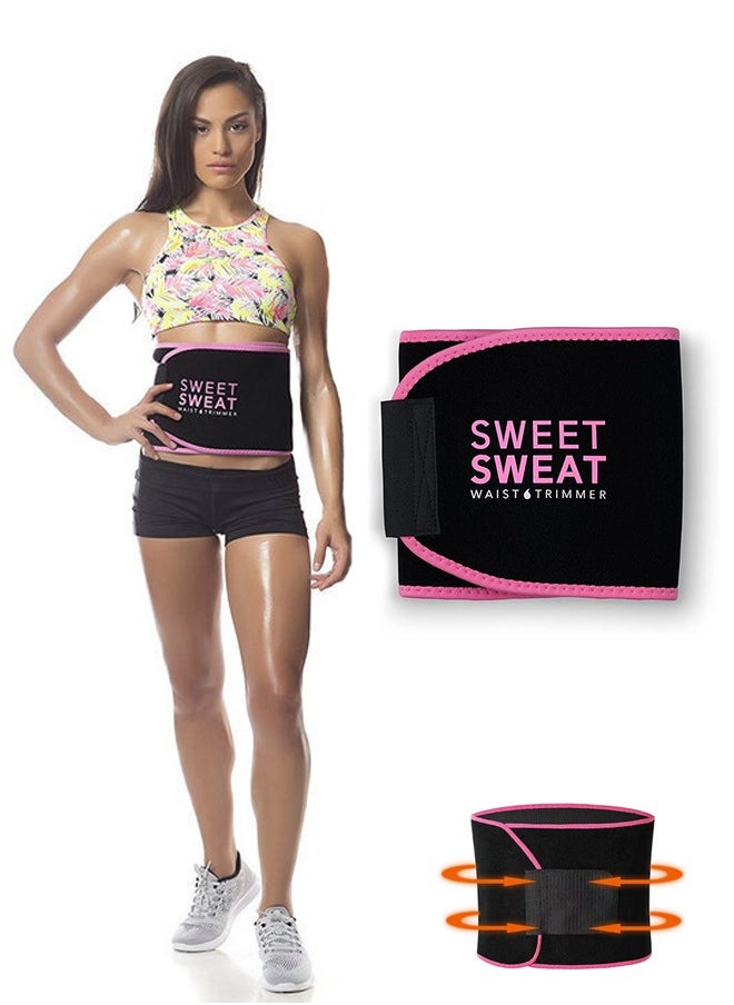 Sweet Sweat Waist Trimmer for Women and Men - Sweat Band Waist Trainer for High-Intensity Training & Workouts