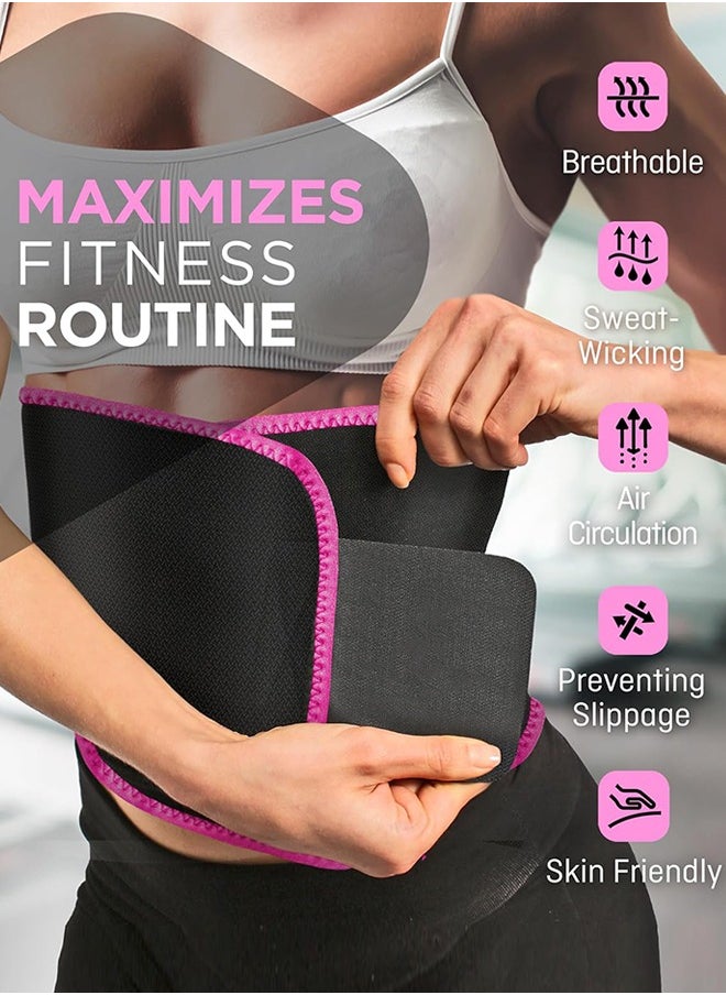 Sweet Sweat Waist Trimmer for Women and Men - Sweat Band Waist Trainer for High-Intensity Training & Workouts