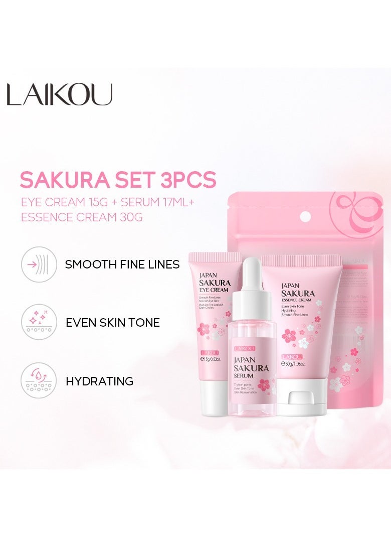 Complete Skin Care Set with Essence Eye Cream and Face Cream for Radiant Skin