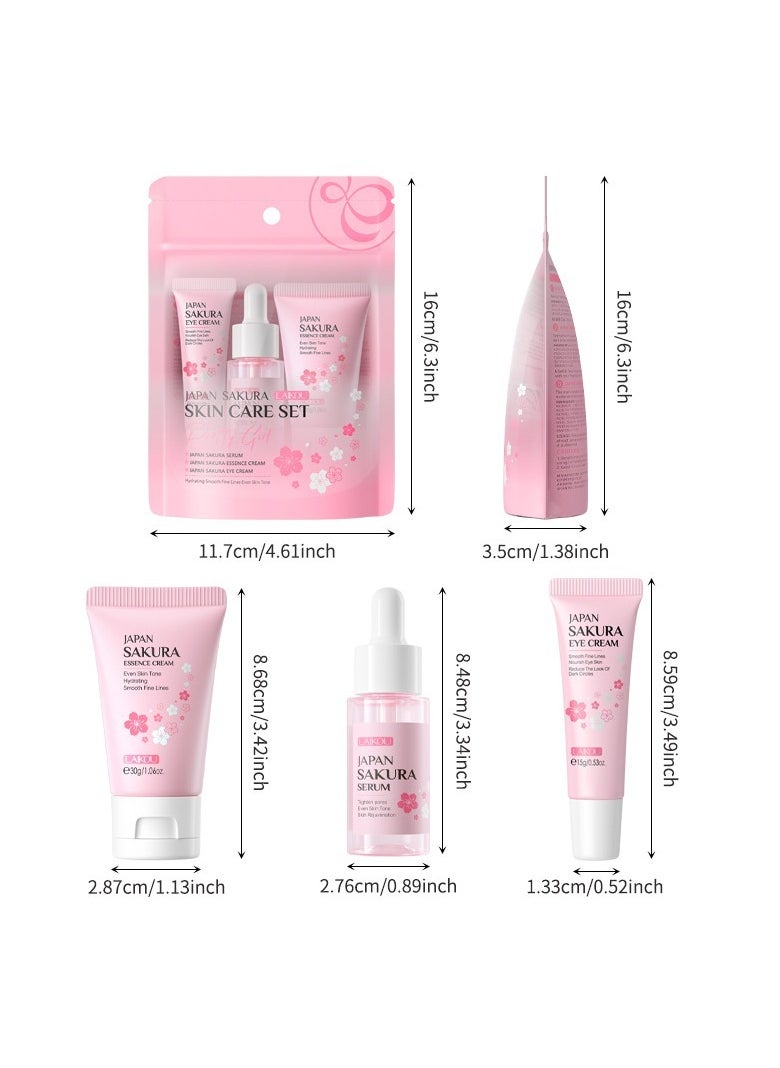 Complete Skin Care Set with Essence Eye Cream and Face Cream for Radiant Skin