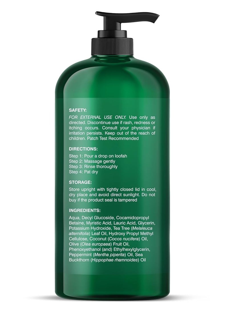 Botanic Hearth Tea Tree Body Wash Helps Nail Conditions Athletes Foot Ringworms Jock Itch & Body Odor Soothes Itching & Promotes Healthy Skin and Feet Naturally Scented 16fl oz