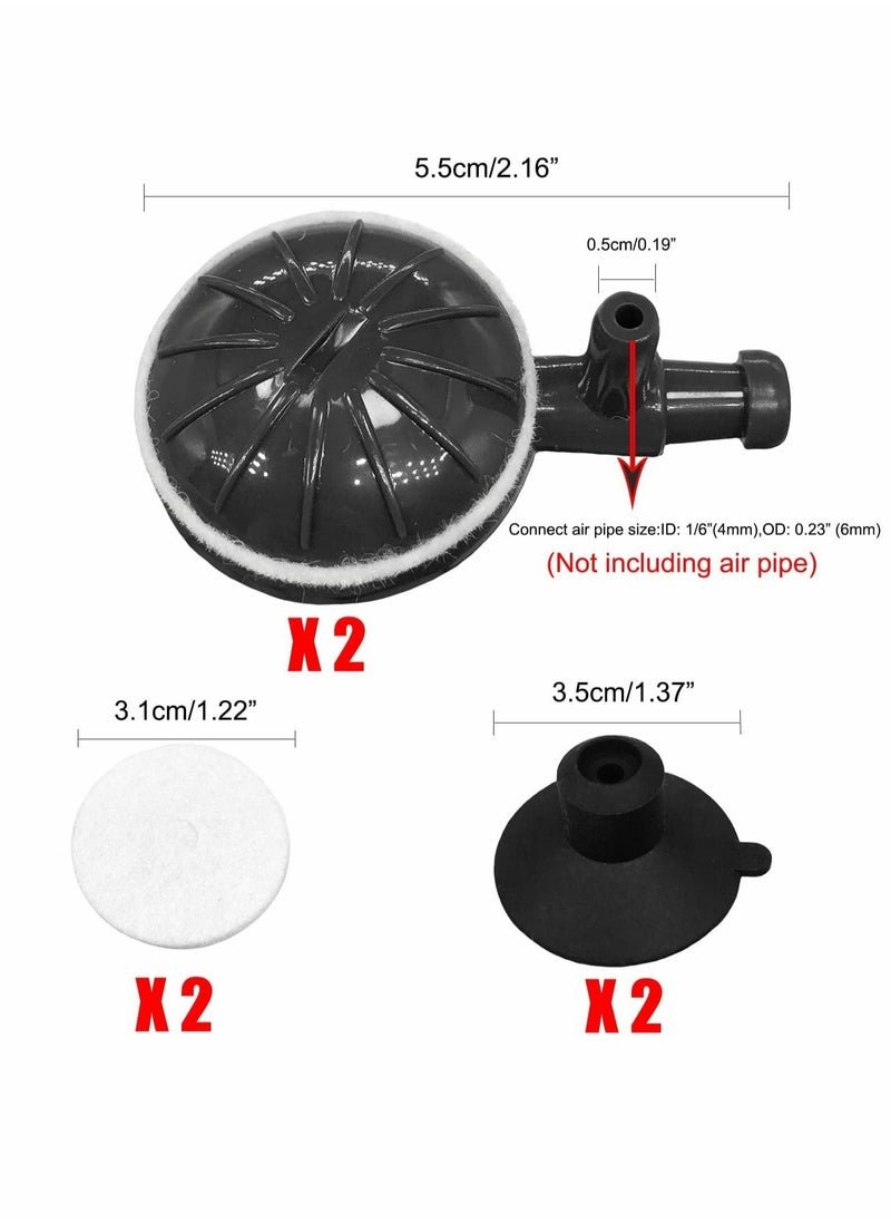 Adjustable Bubble Refiner, Aquarium Air Stone Fish Tank Nano Bubble Stone Kit with Control Valve Quiet Super-High Dissolved Oxygen Diffuser Makes Super Tiny Bubbles for Fish Tank and Hydroponic