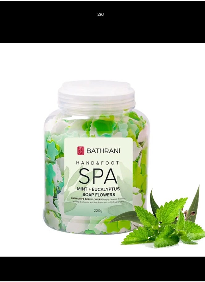 Bathrani hand and foot mint Eucalyptus soap flower