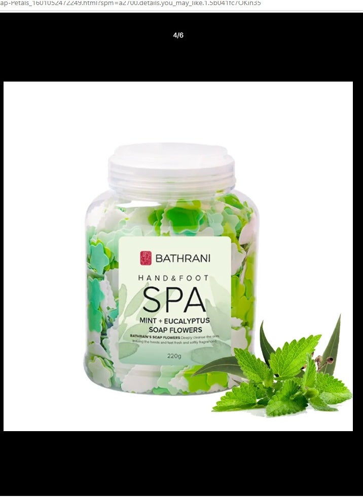 Bathrani hand and foot mint Eucalyptus soap flower