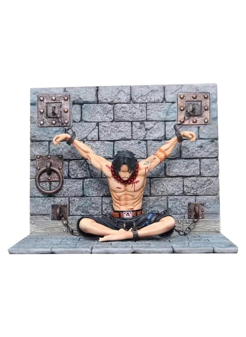 One Piece Whitebeard Group Portgas D. Ace Anime Statue - High-Detail Collector's Figure Model