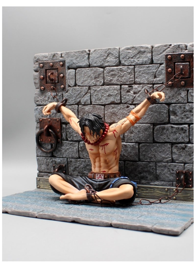 One Piece Whitebeard Group Portgas D. Ace Anime Statue - High-Detail Collector's Figure Model