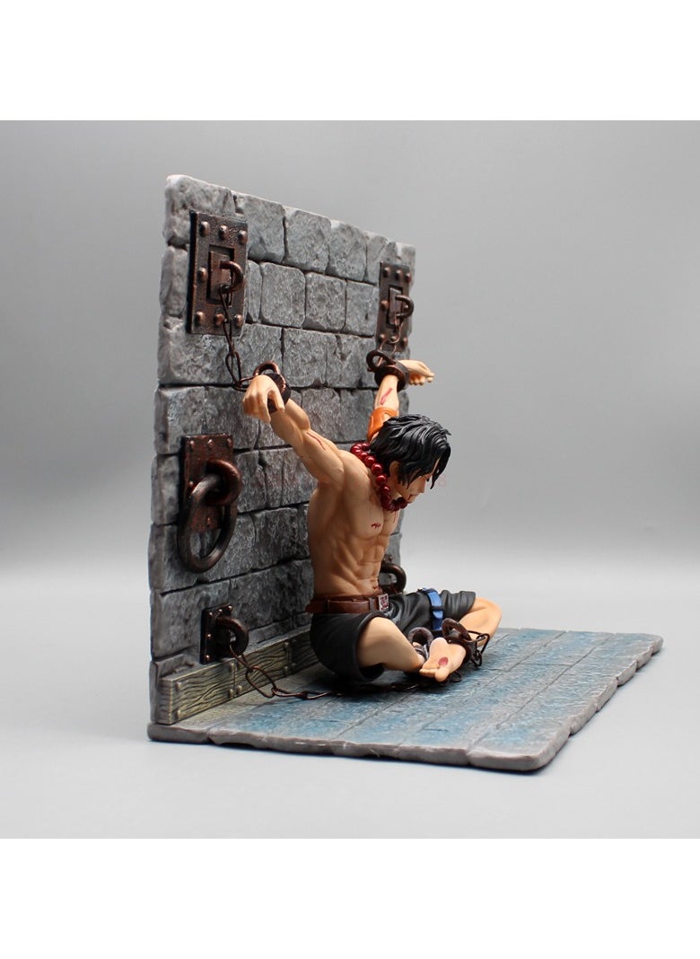One Piece Whitebeard Group Portgas D. Ace Anime Statue - High-Detail Collector's Figure Model