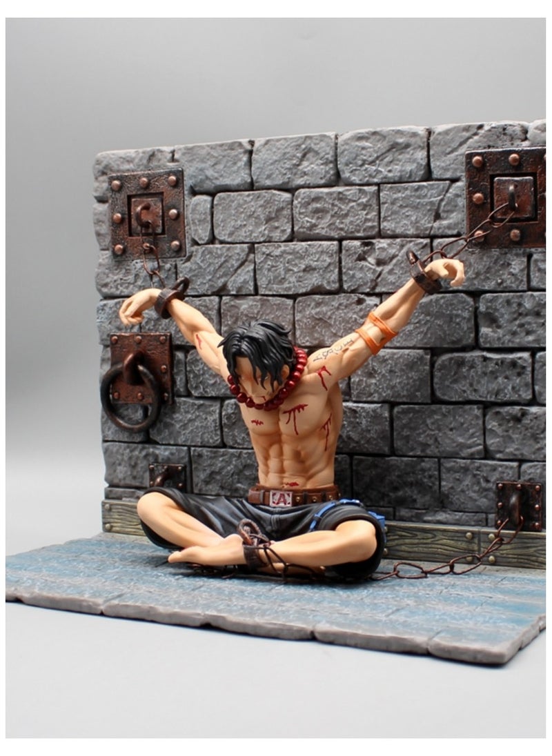 One Piece Whitebeard Group Portgas D. Ace Anime Statue - High-Detail Collector's Figure Model