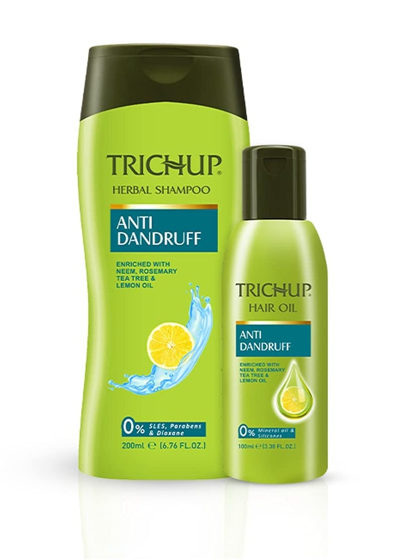 Trichup Anti-Dandruff Kit (Anti-Dandruff Oil (100ml), Anti-Dandruff Shampoo (200ml) (PACK OF 2)