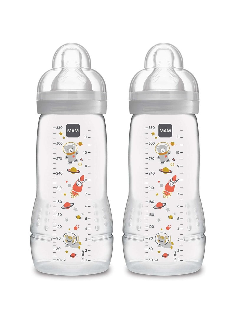 MAM Easy Active Baby Bottle, Easy Switch Between Breast and Bottle, Easy to Clean, 4+ Months, Unisex