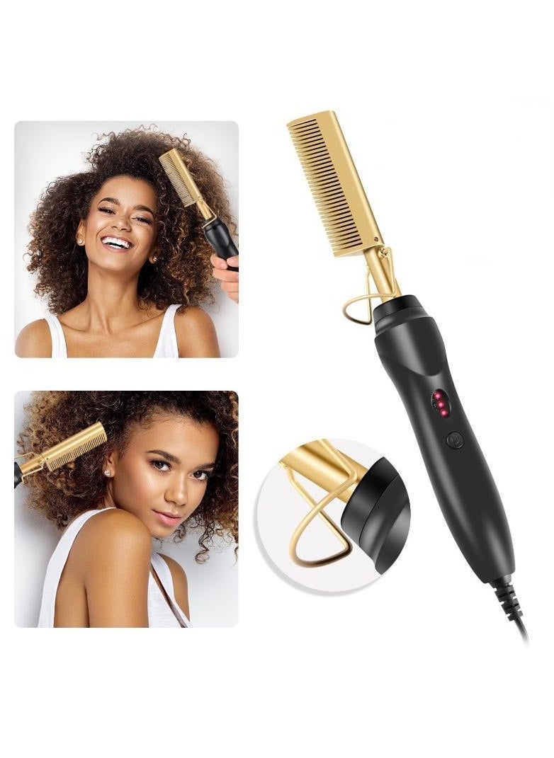 Multifunctional Straight Hair Curls Styling Hot Comb