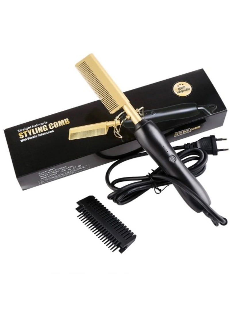 Multifunctional Straight Hair Curls Styling Hot Comb