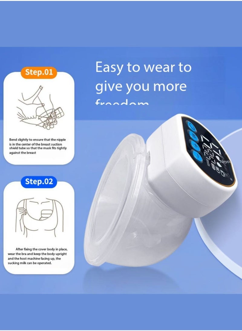 Wearable electric breast pump