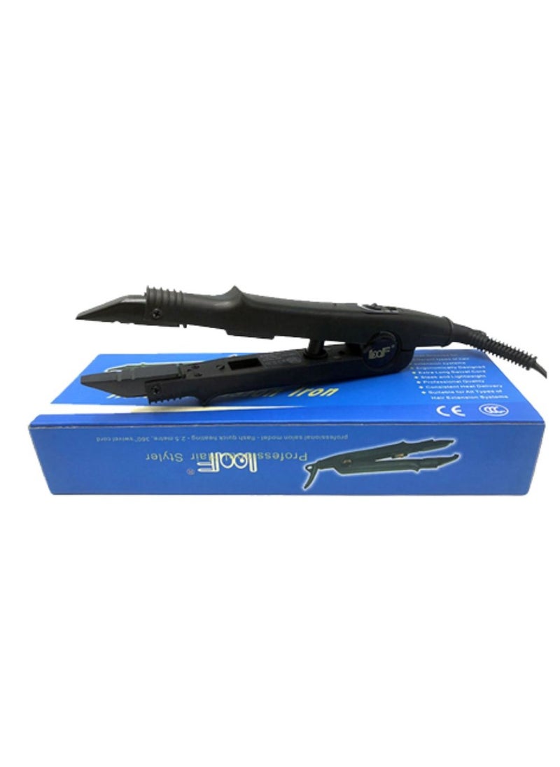 Loof Hair Extension Iron Treatments for Professional Salon Equipment ,Style B Head , Black