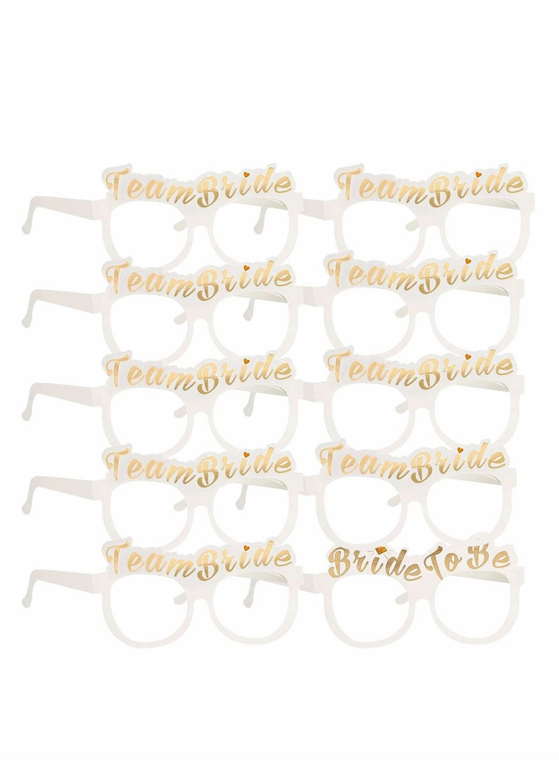 Hen Party Glasses 10 Pcs Bride to be Accessories Team Bachelorette Night Props for Eyes