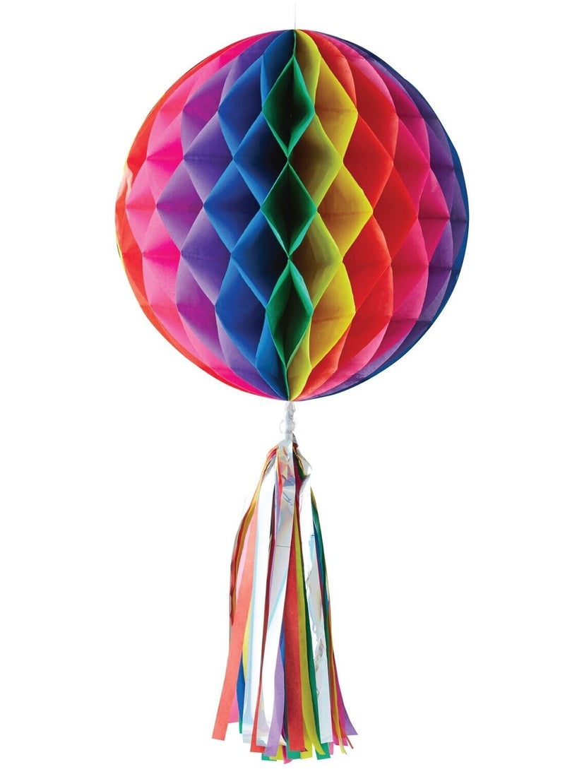 5-Pcs Honeycomb Ball with Tassel Multi Color (60cm x 30cm)