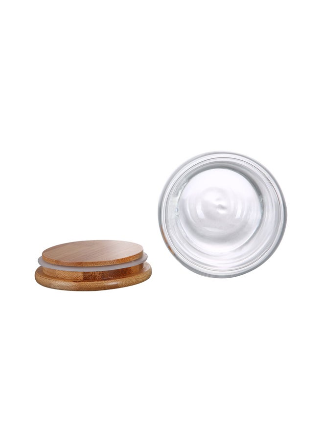 Double Layer Wall Tea Cup With Bamboo Lid Clear