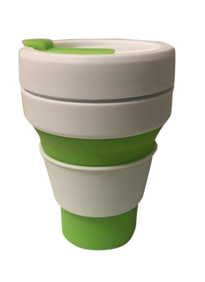 Collapsible Travel Cup Green/White 350ml