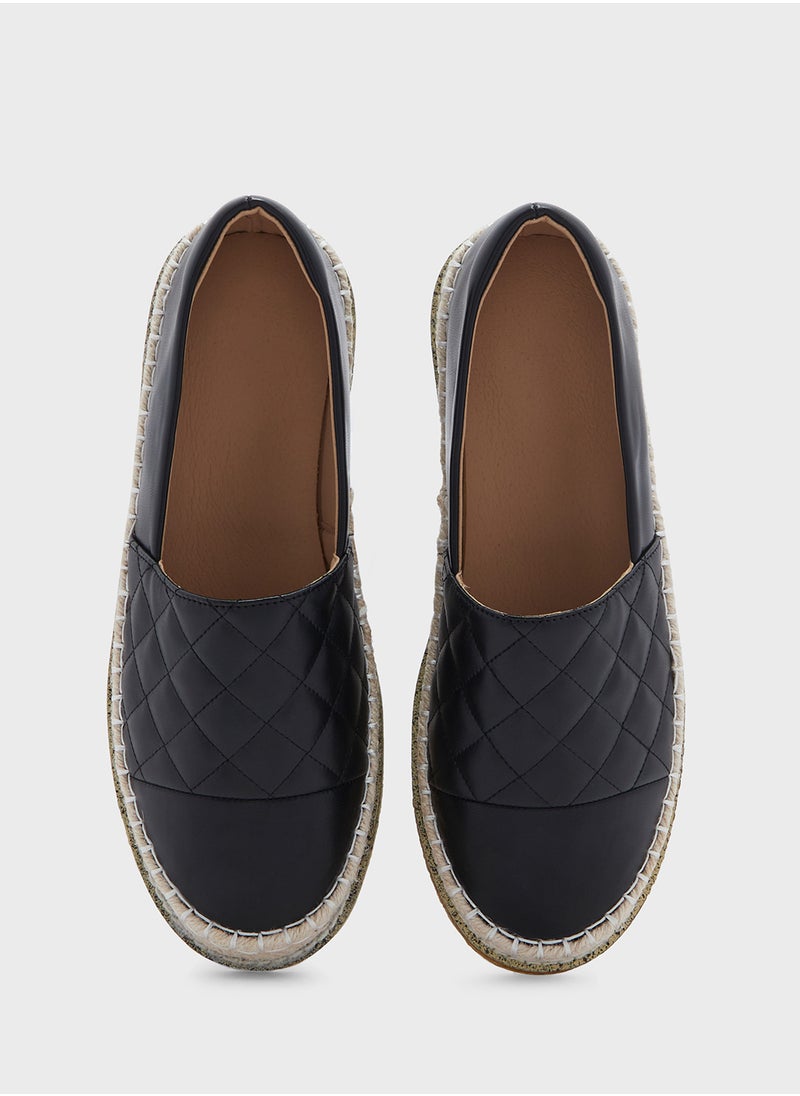 Quilted Slip On Espadrille