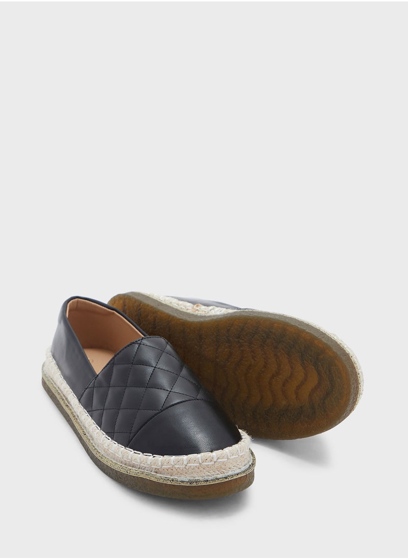 Quilted Slip On Espadrille