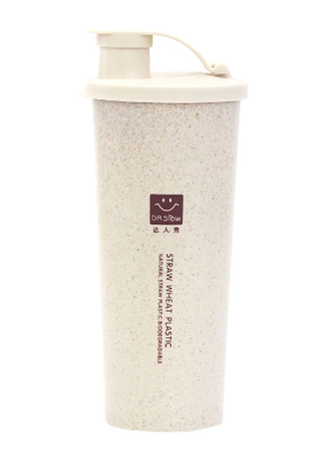 Protein Powder Shaker Water Bottle Beige