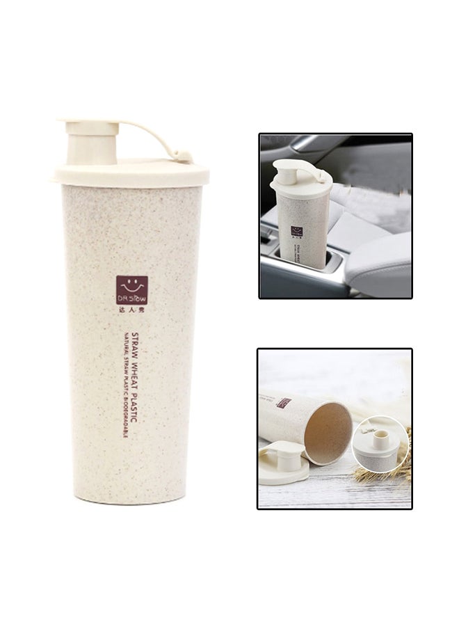 Protein Powder Shaker Water Bottle Beige