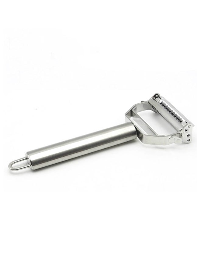 Dual Stainless Steel Vegetable Peeler Silver 18x8.2x2.4centimeter