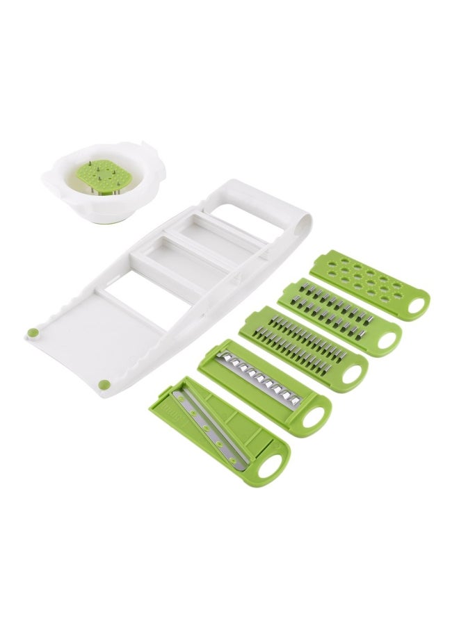 5-In-1 Vegetable Shredder White/Green 27.5x10.8x3centimeter