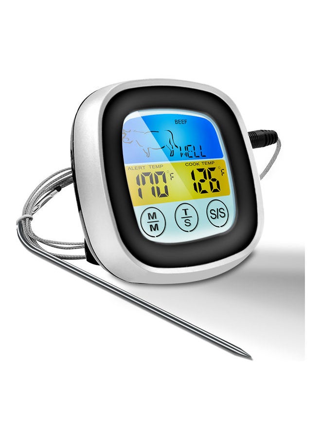 Touchscreen Meat Food Digital Thermometer Black 19 x 3 x 9cm