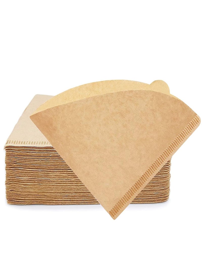 Coffee Filter 100 Count, V60 Coffee Paper Filter Unbleached Disposable Coffee Filter Paper for Pour Over and Drip Coffee Maker (2-4 Cups)