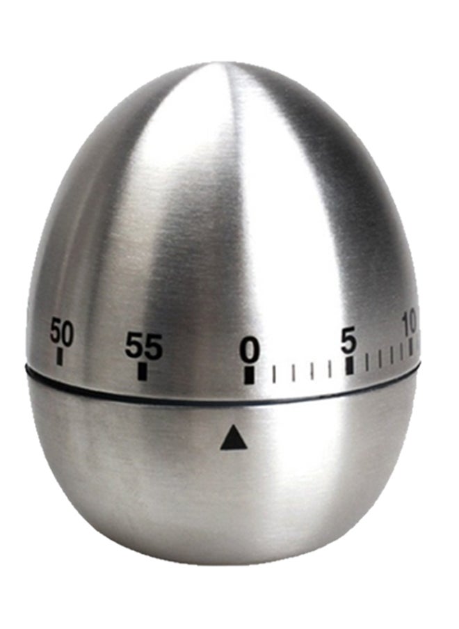 Stainless Steel Digital Cooking Timer Alarm Silver 5.5 x 5.5centimeter