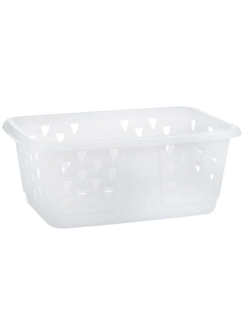 Kis Classic Laundry Basket, 50L Durable Plastic, Versatile for Home & Commercial Use - White