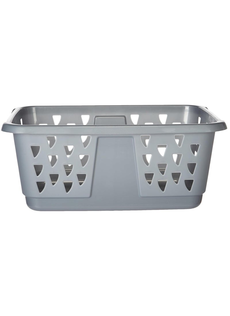 Kis Classic Laundry Basket, 50L Durable Plastic, Versatile for Home & Commercial Use - Grey