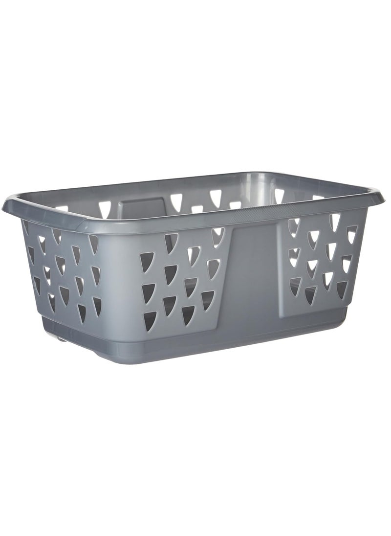 Kis Classic Laundry Basket, 50L Durable Plastic, Versatile for Home & Commercial Use - Grey