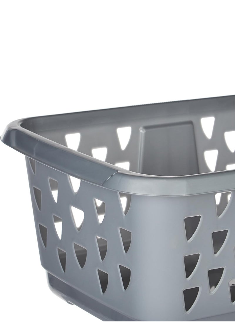 Kis Classic Laundry Basket, 50L Durable Plastic, Versatile for Home & Commercial Use - Grey