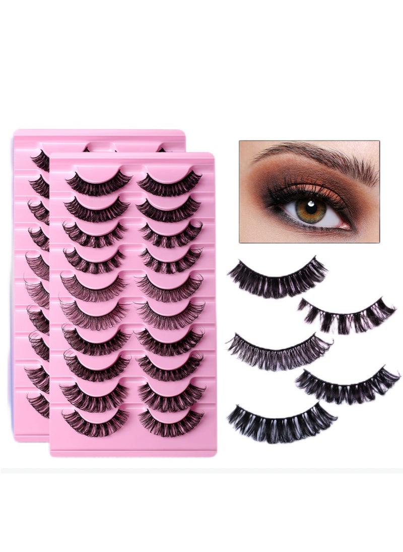 mixed Five styles high volume DD curvature nutrual false eyelashes for party and daily makeup