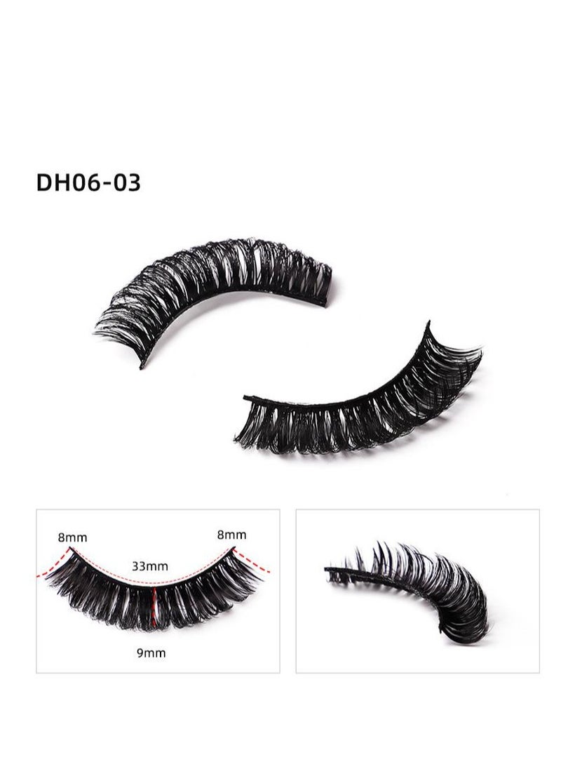 High volume DD curvature nutrual false eyelashes for party and daily makeup DH06-03